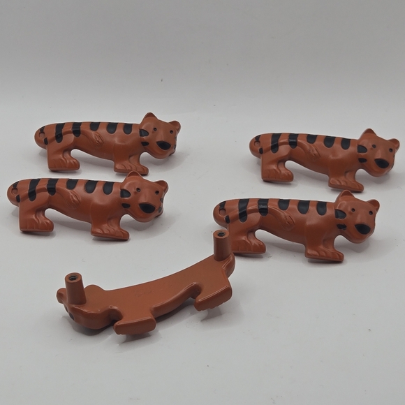 Orange Tiger Safari Drawer Pulls Child Handles Kids Room 2005 KBC Lot Of Five 5 - Picture 7 of 14